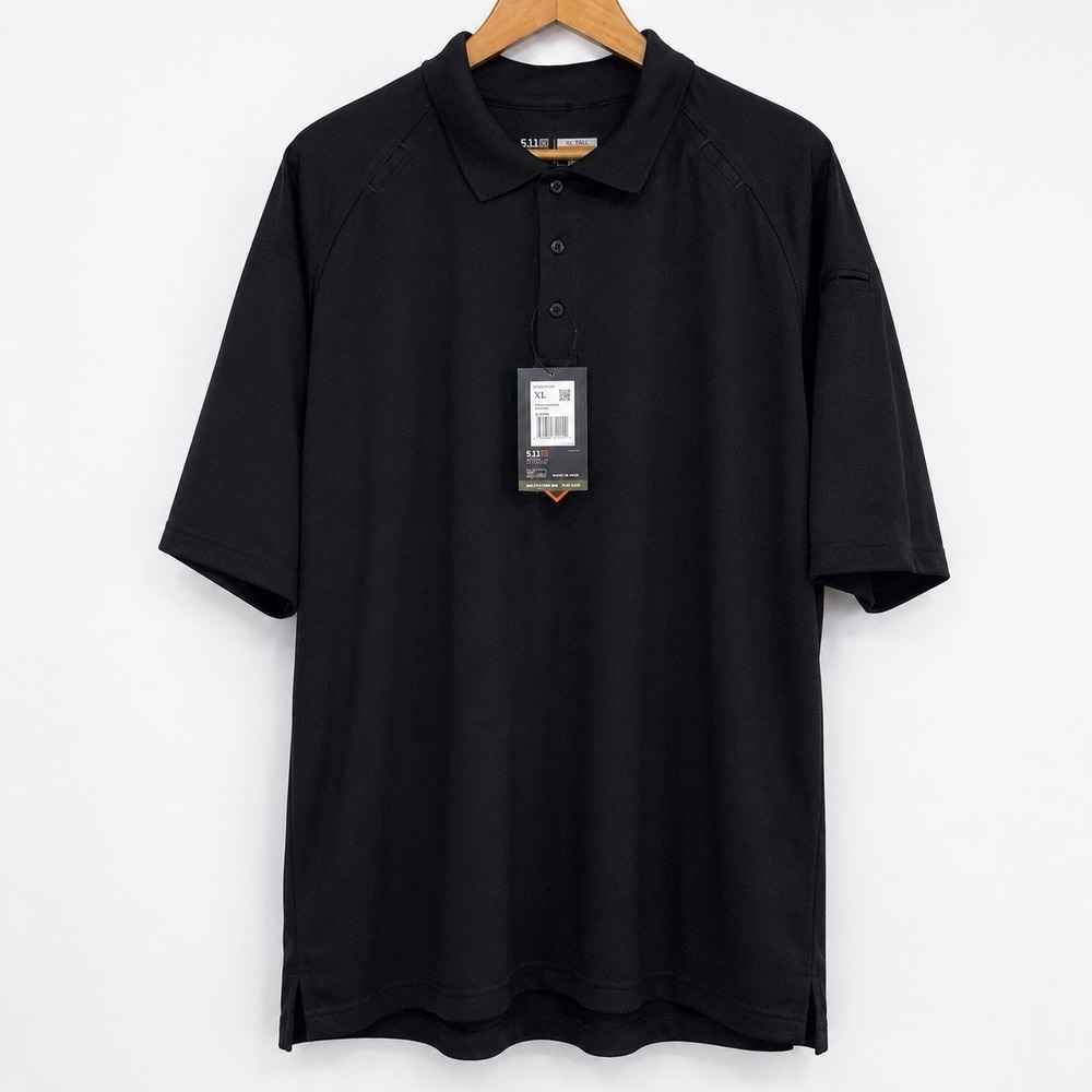 5.11 Tactical Performance Polo Shirt XL Tall‎ Black Short Sleeve NWT